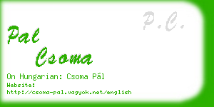 pal csoma business card